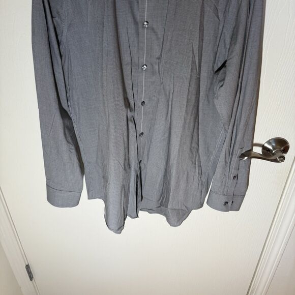 Calvin Klein Men Dress Shirt Slim Fit Stretch Non-Iron Button Down Career 17 XL - Picture 4 of 8